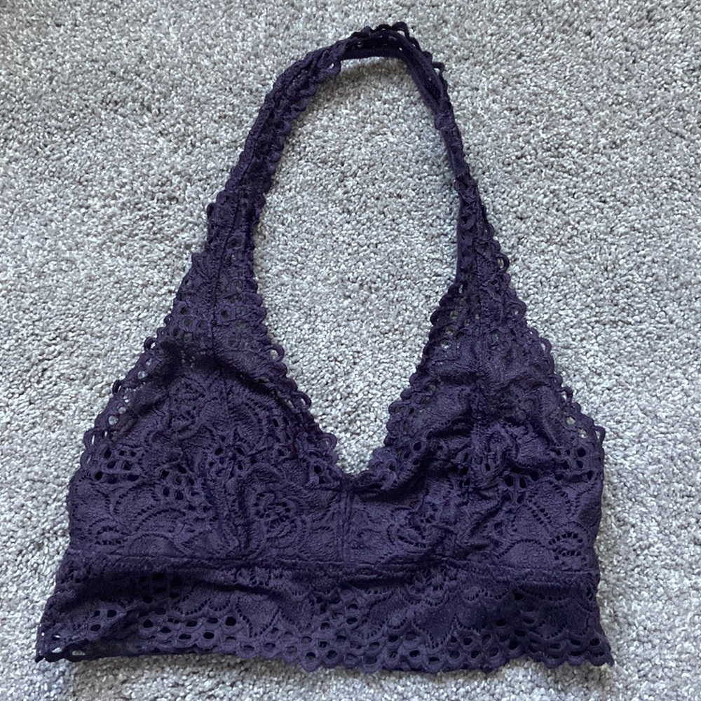 Purple lace bralette